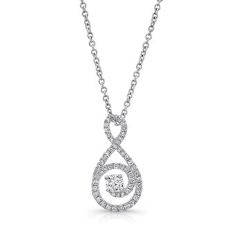 Uneek 14K White Gold 0.38cttw Diamond Pendant