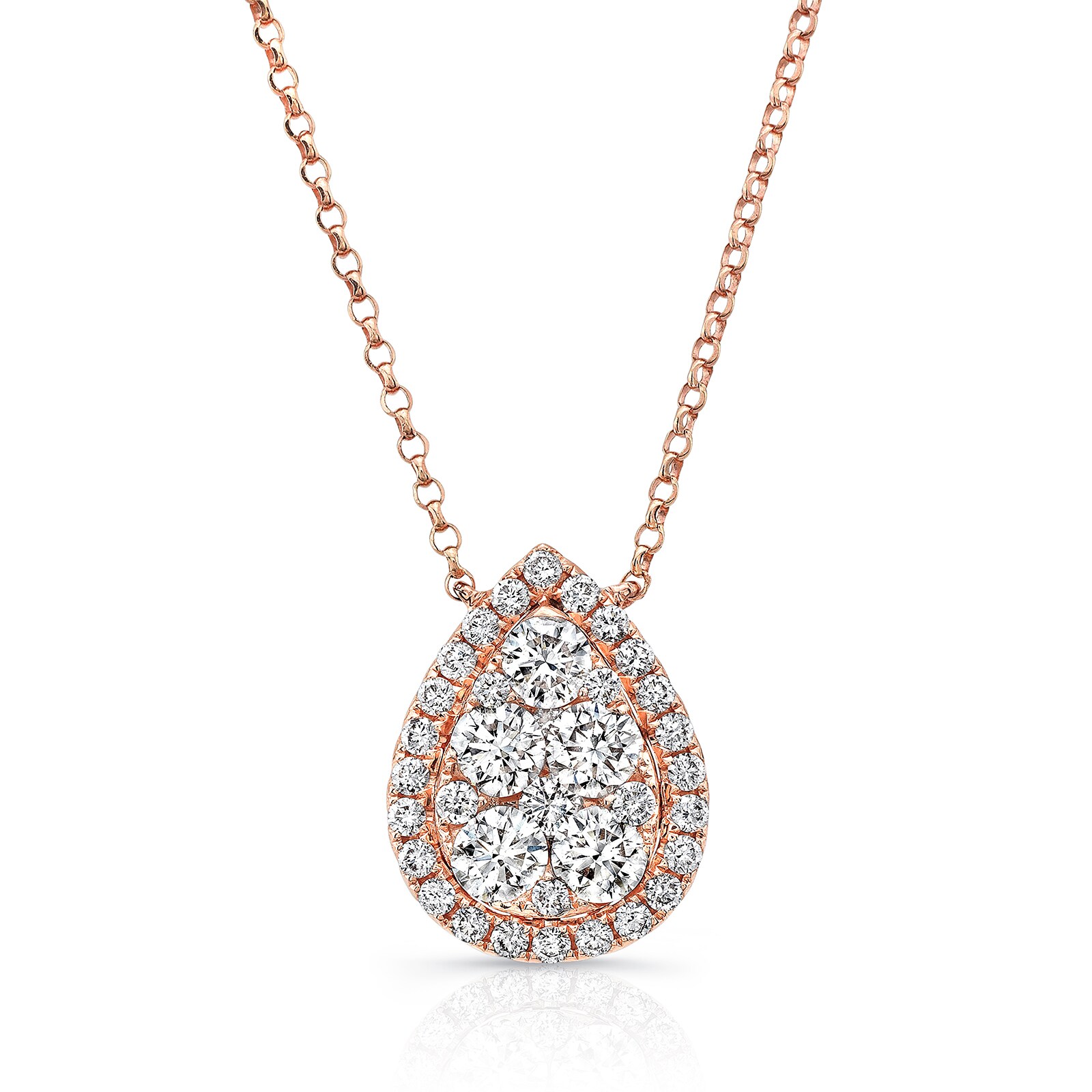 Uneek 18k Rose Gold 1.30cttw Diamond Pendant