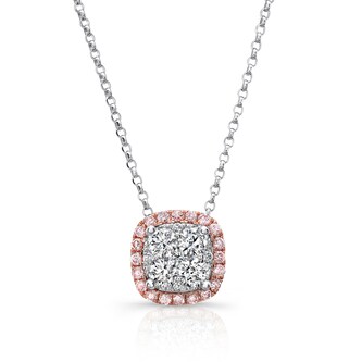 Uneek 18k Rose & White Gold 0.80cttw Diamond Pendant
