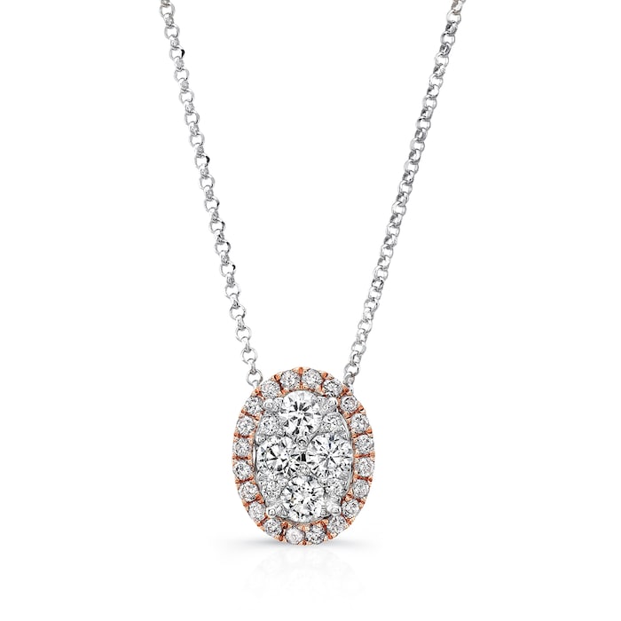 Uneek 18k Rose and White Gold 0.60cttw Diamond Pendant