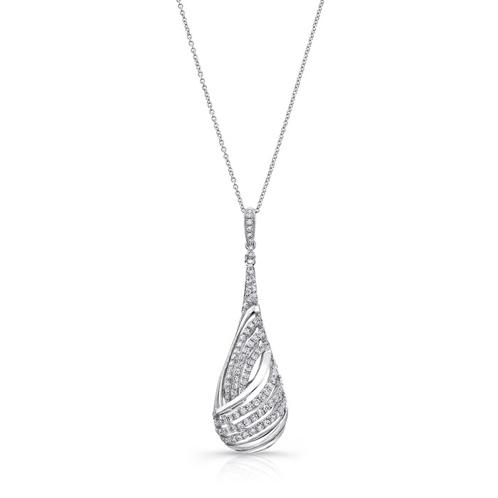 Uneek 14k White Gold 0.78cttw Diamond Pendant