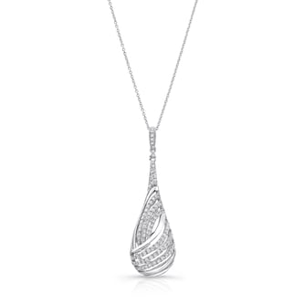 Uneek 14k White Gold 0.78cttw Diamond Pendant