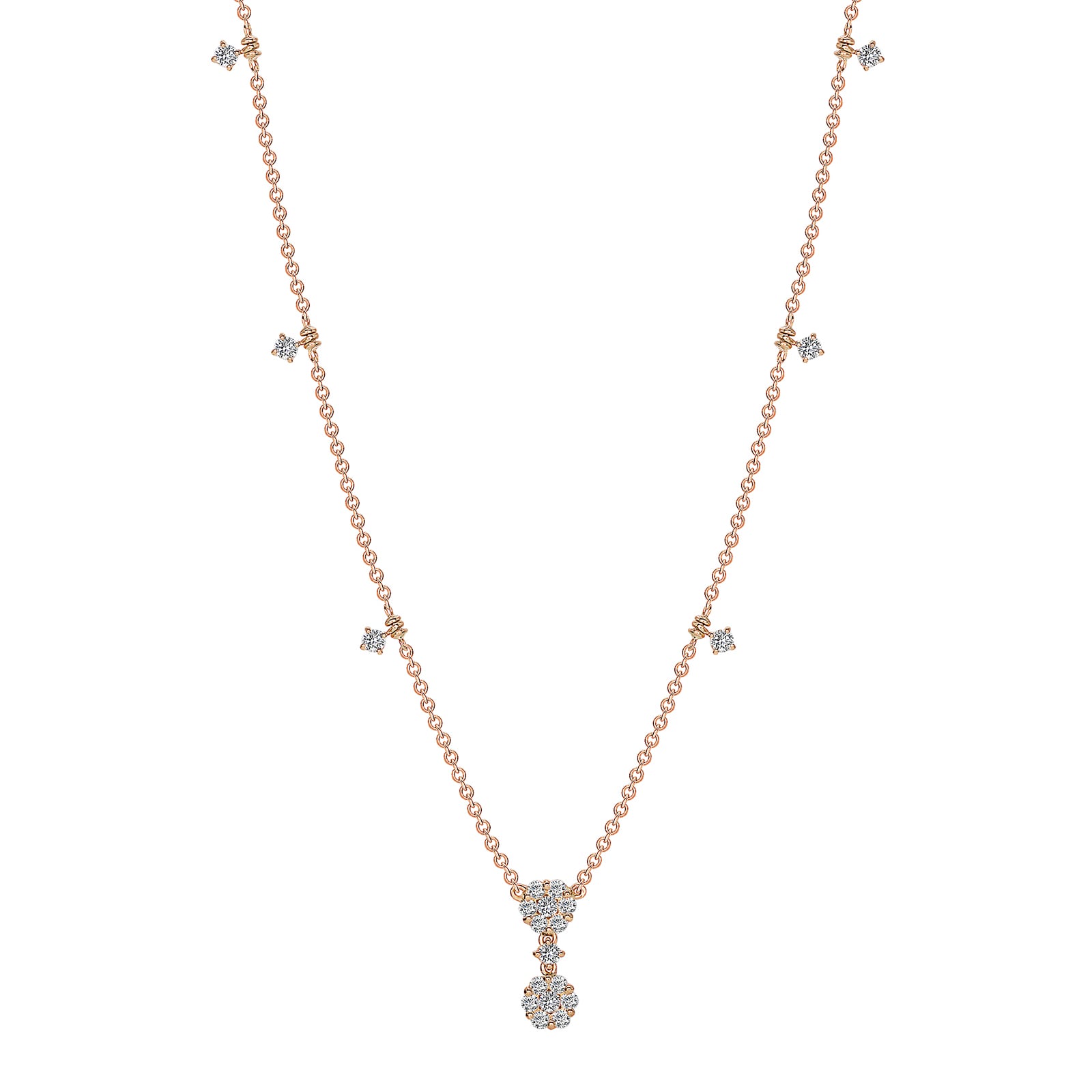 Uneek 14k Rose Gold 0.81cttw Diamond Necklace