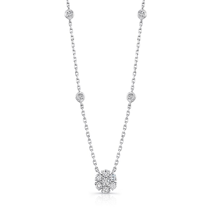 Uneek 14K White Gold 0.67cttw Diamond Necklace