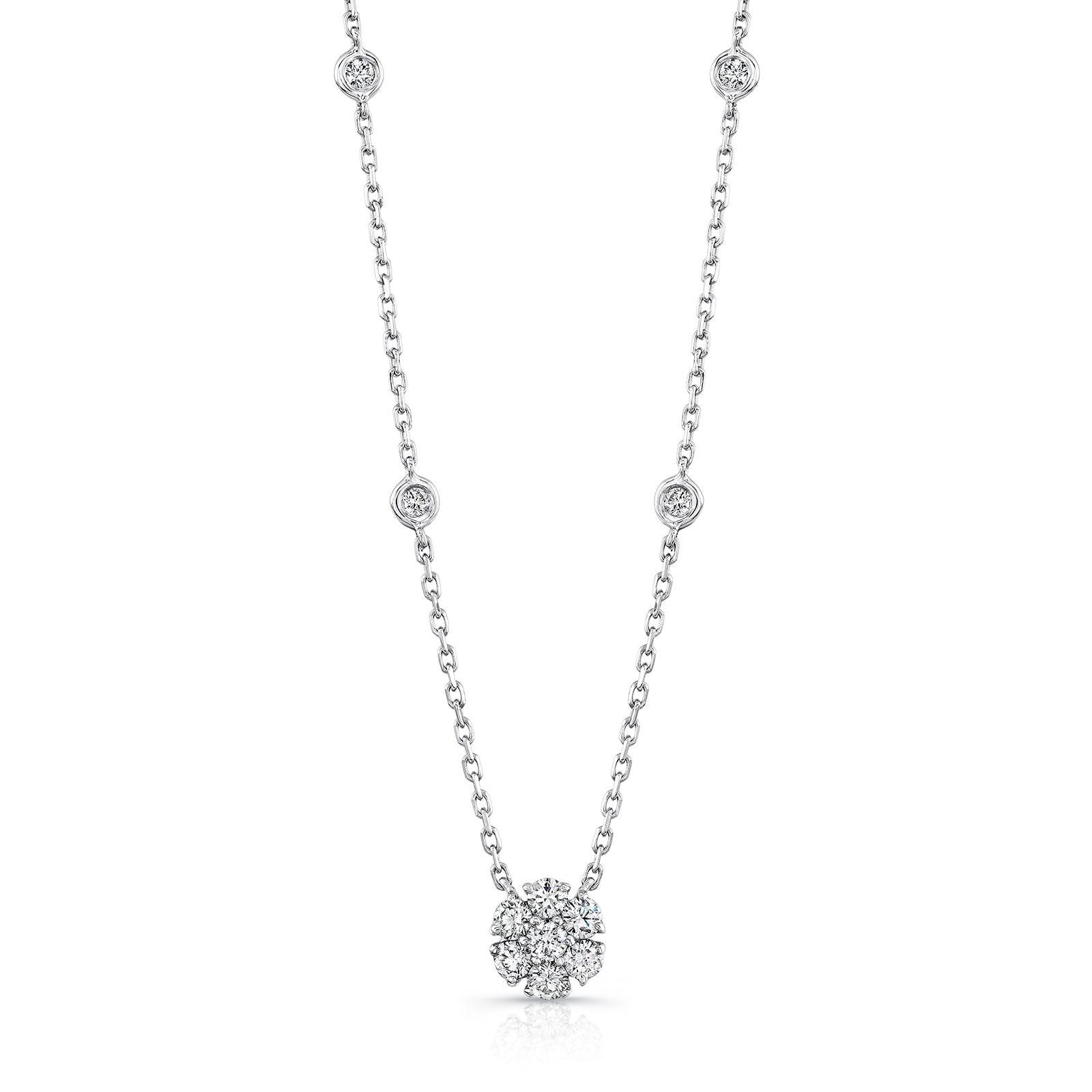 Uneek 14K White Gold 0.67cttw Diamond Necklace