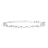Mayors 14K White Gold 0.15cttw Diamond Bangle