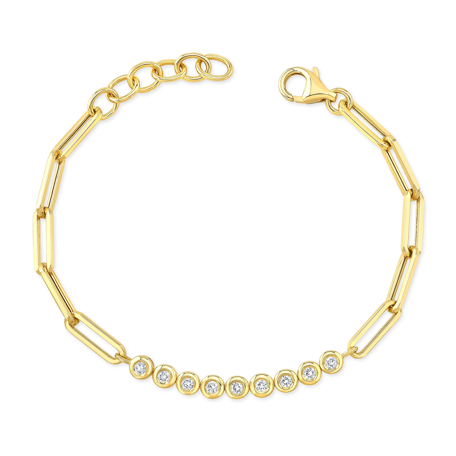 Uneek 18k Yellow Gold 0.29cttw Diamond Chain Bracelet 7" Uneek 18k Yellow Gold 0.29cttw Diamond Chain Bracelet 7"