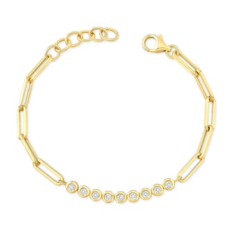 Uneek 18k Yellow Gold 0.29cttw Diamond Chain Bracelet 7" Uneek 18k Yellow Gold 0.29cttw Diamond Chain Bracelet 7"