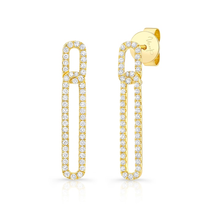 Uneek 18k Yellow Gold 0.49cttw Diamond Drop Earrings