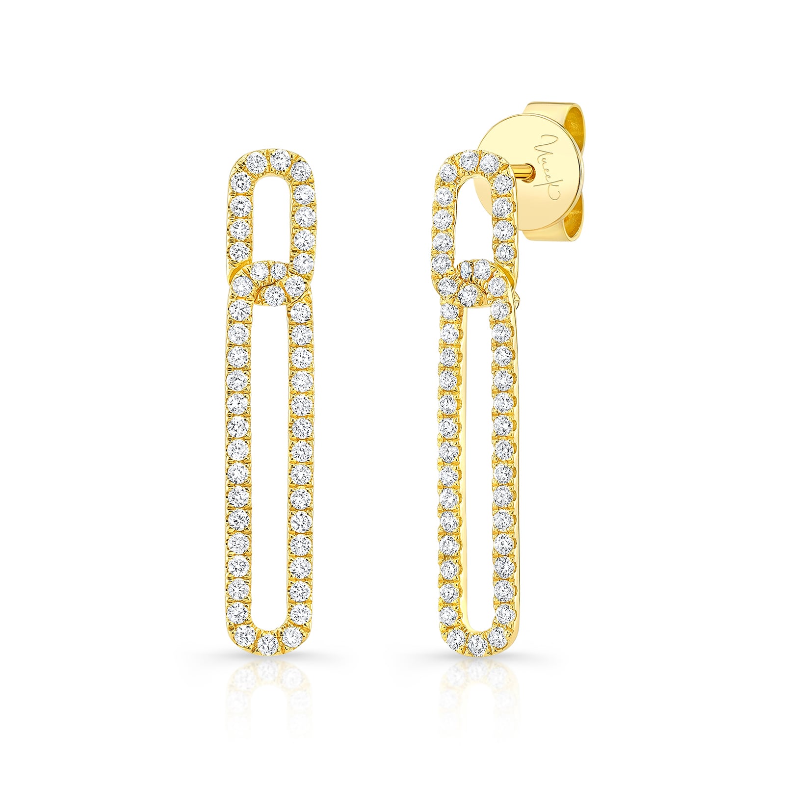 Uneek 18k Yellow Gold 0.49cttw Diamond Drop Earrings