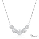 Uneek 18k White Gold 0.47cttw Diamond Fashion Necklace 18"