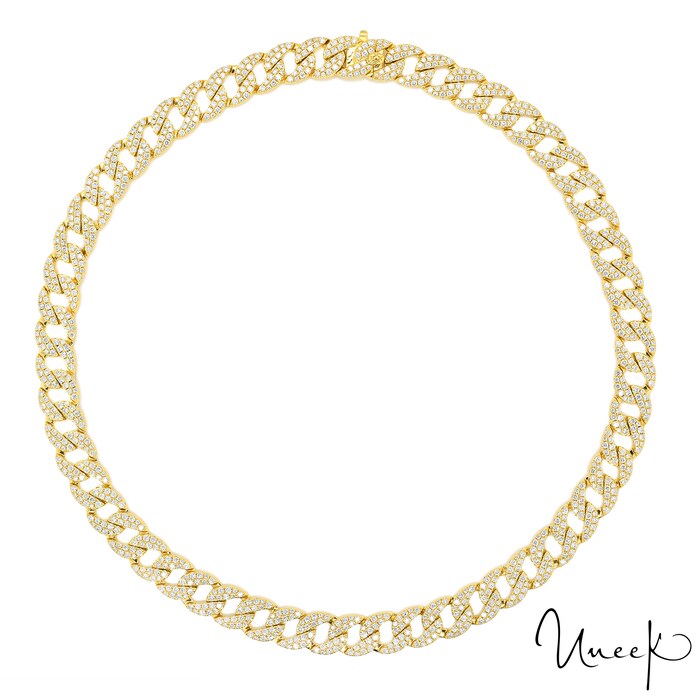 Uneek 18k Yellow Gold 10.65cttw Diamond Legacy Collection Diamond Necklace