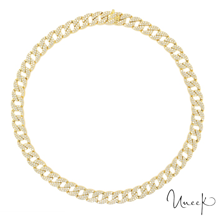 Uneek 18k Yellow Gold 10.65cttw Diamond Legacy Collection Diamond Necklace