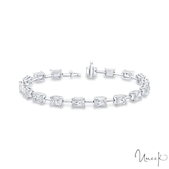 Uneek Platinum 11.99cttw Emerald Cut Diamond Bracelet 6.5" Uneek Platinum 11.99cttw Emerald Cut Diamond Bracelet 6.5"