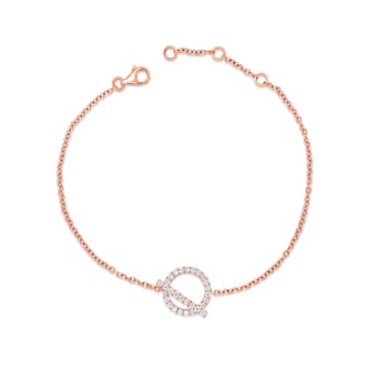 Uneek 18k Rose Gold 0.35cttw Diamond Gatsby Charm Bracelet Uneek 18k Rose Gold 0.35cttw Diamond Gatsby Charm Bracelet