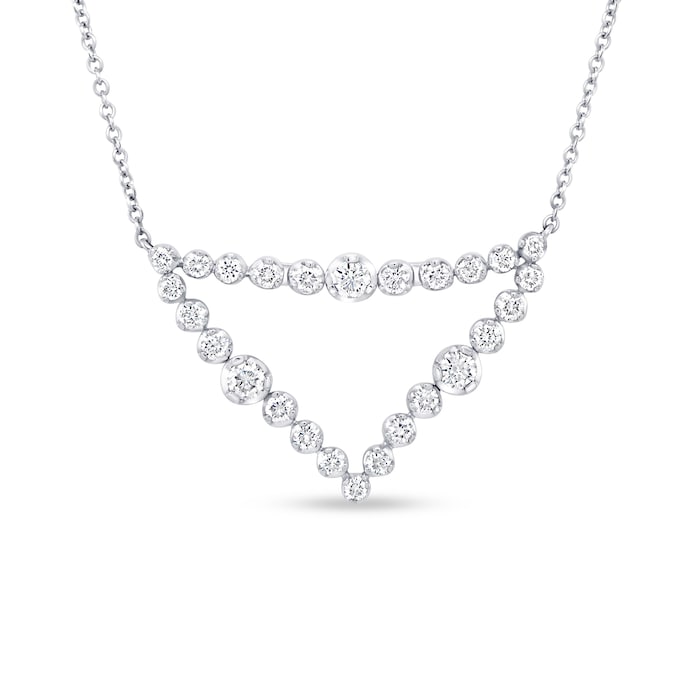 Uneek 18k White Gold 0.91cttw Diamond Necklace