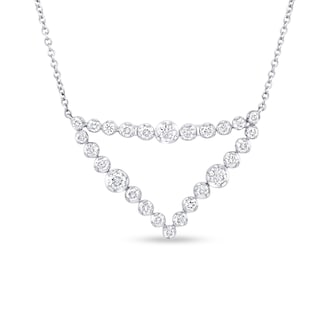 Uneek 18k White Gold 0.91cttw Diamond Necklace Uneek 18k White Gold 0.91cttw Diamond Necklace
