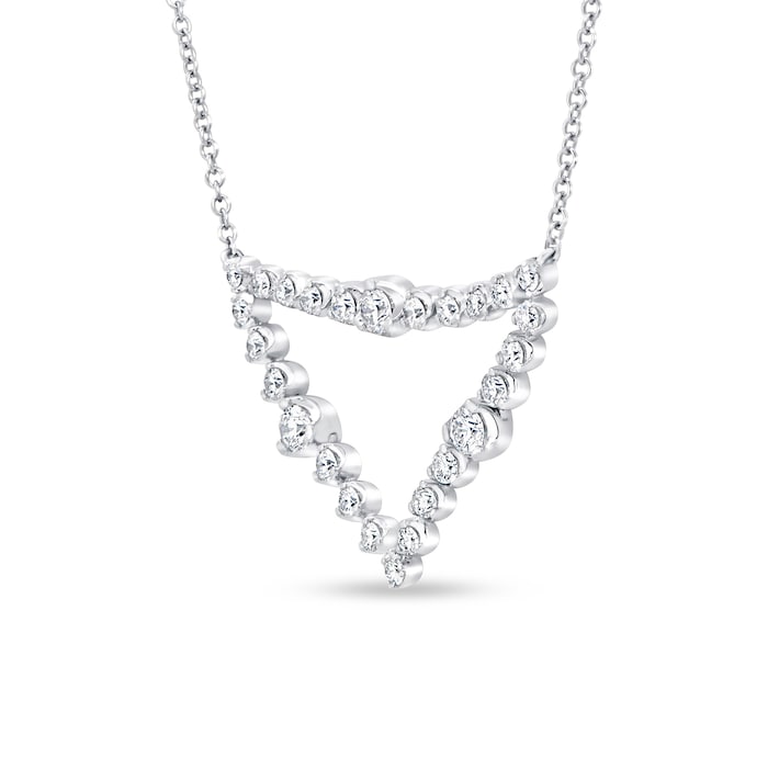 Uneek 18k White Gold 0.91cttw Diamond Necklace