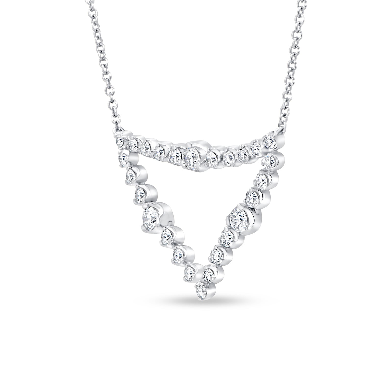 Uneek 18k White Gold 0.91cttw Diamond Necklace Uneek 18k White Gold 0.91cttw Diamond Necklace