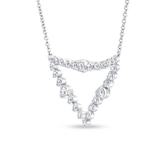 Uneek 18k White Gold 0.91cttw Diamond Necklace Uneek 18k White Gold 0.91cttw Diamond Necklace