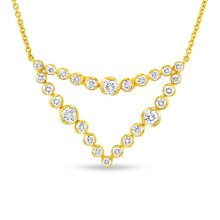 Uneek 18k Yellow Gold 0.89cttw Diamond Fashion Pendant