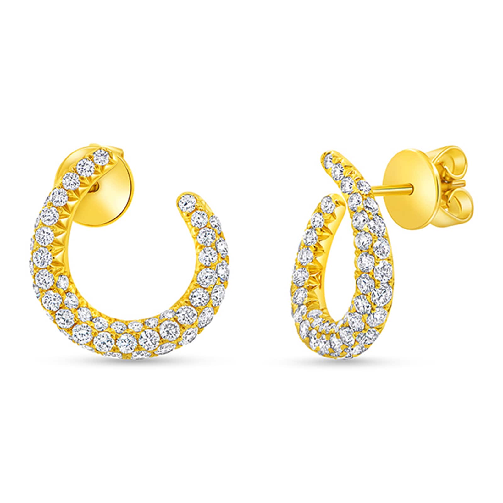 18k Yellow Gold 1.75ctw Diamond Stud Earrings