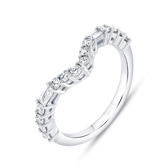 Uneek 18k White Gold 0.31cttw Mixed Cut Diamond Band Size6.5 Uneek 18k White Gold 0.31cttw Mixed Cut Diamond Band Size6.5