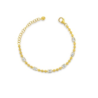Uneek 18k Yellow Gold 1.37cttw Emerald Cut Diamond Bracelet 7" Uneek 18k Yellow Gold 1.37cttw Emerald Cut Diamond Bracelet 7"