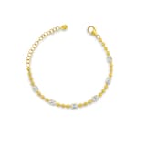 Uneek 18k Yellow Gold 1.37cttw Emerald Cut Diamond Bracelet 7"