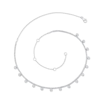 Uneek 18k White Gold 1.85cttw Diamond Drop Necklace 16" Uneek 18k White Gold 1.85cttw Diamond Drop Necklace 16"