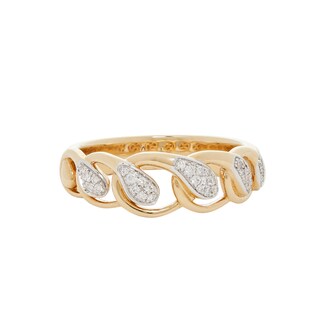 Uneek 18k Yellow and White Gold Exclusive 0.14cttw Diamond Link Ring Size 6.5 Uneek 18k Yellow and White Gold Exclusive 0.14cttw Diamond Link Ring Size 6.5