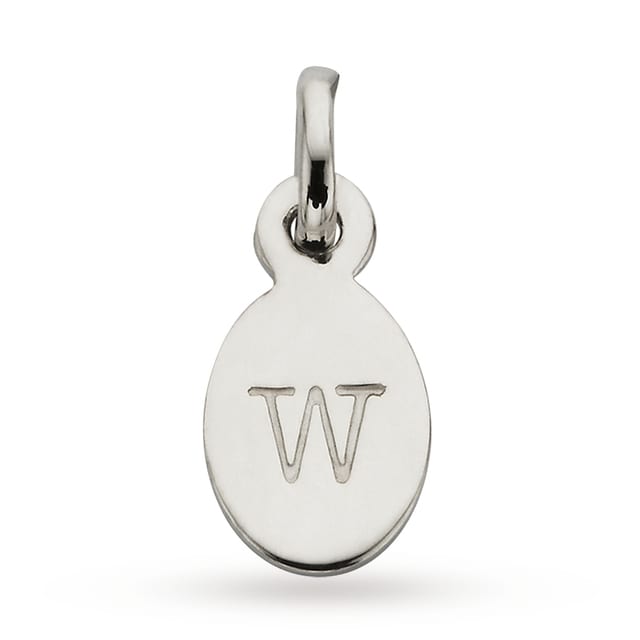 Kirstin Ash W - Oval Letter Sterling Silver