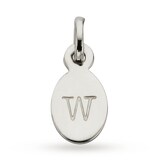 Kirstin Ash W - Oval Letter Sterling Silver