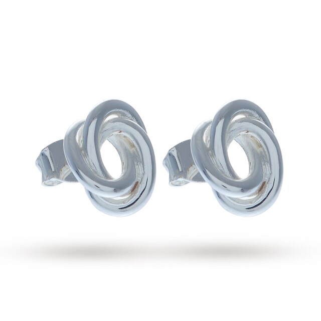Olivia Burton Knotted Stud Earrings Silver