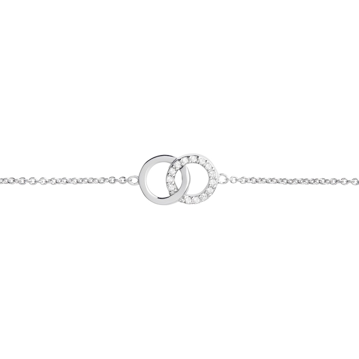 Olivia Burton Silver Coloured Bejewelled Interlink Chain Bracelet