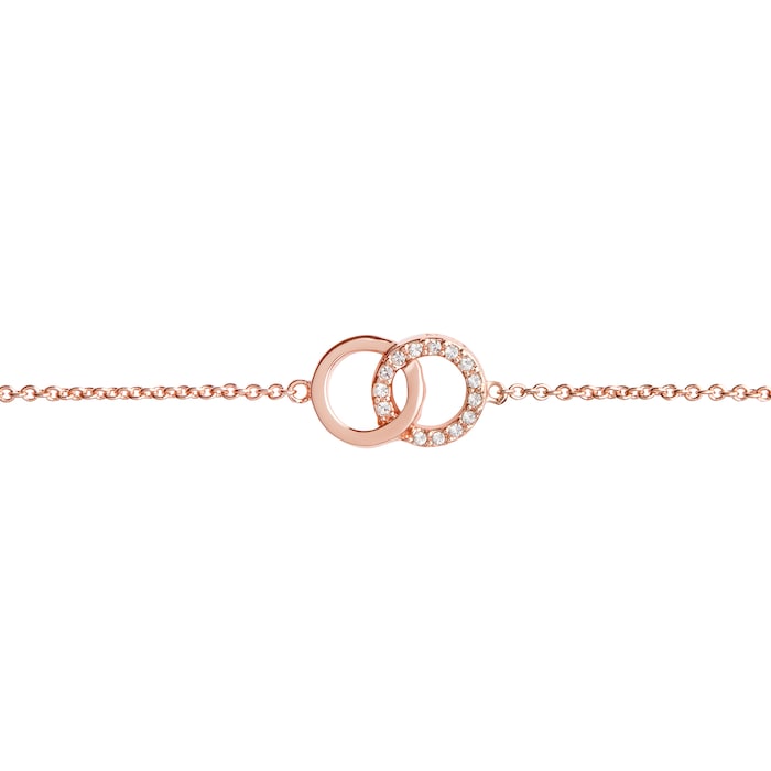 Olivia Burton Rose Gold Coloured Bejewelled Interlink Chain Bracelet