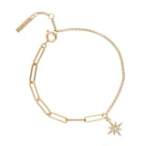 Olivia Burton Yellow Gold Plated Celestial Gold North Star Mismatch Bracelet