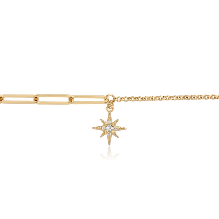 Olivia Burton Yellow Gold Plated Celestial Gold North Star Mismatch Bracelet