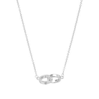Olivia Burton Silver Coloured Classics Silver Interlink Necklace
