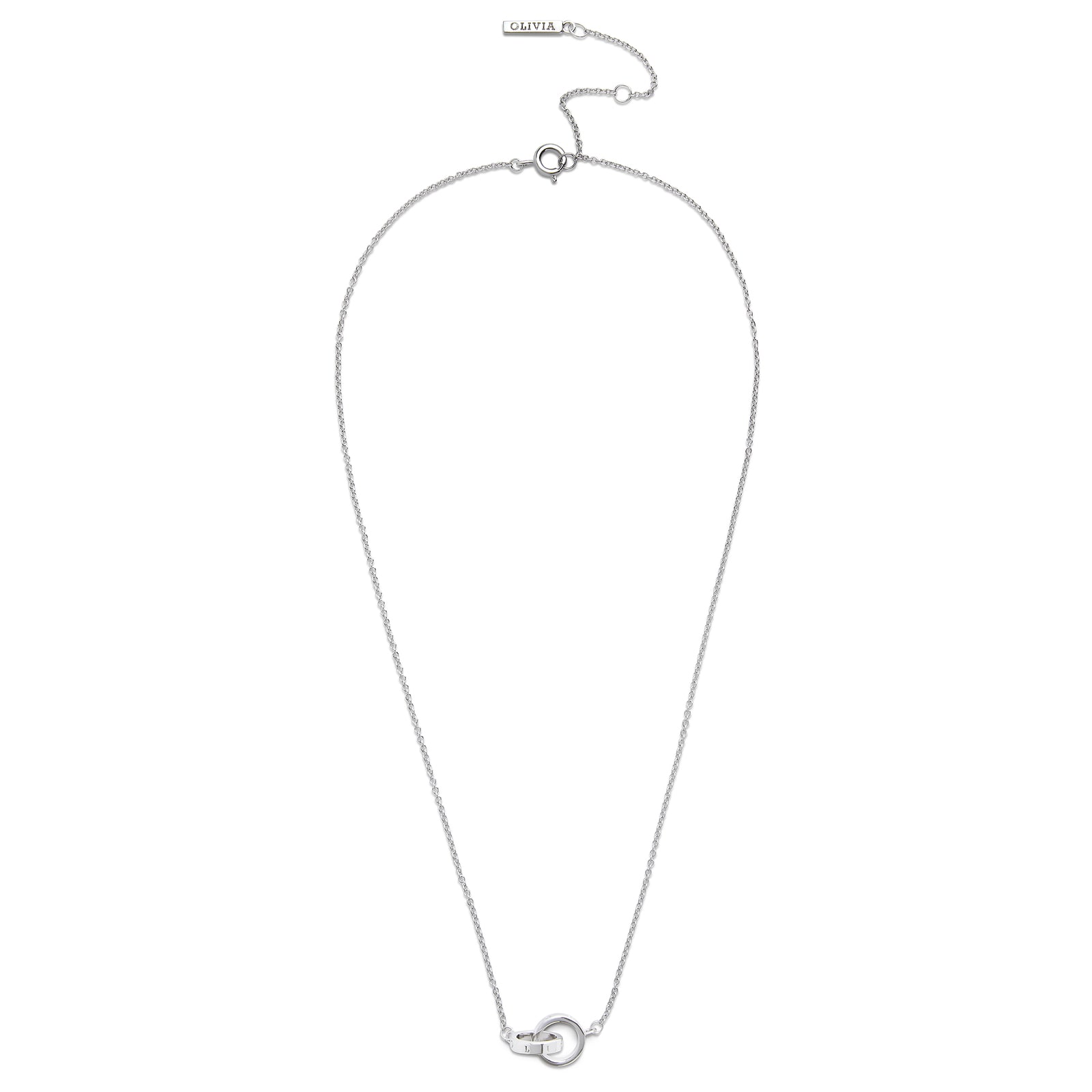 Olivia Burton Silver Coloured Classics Silver Interlink Necklace