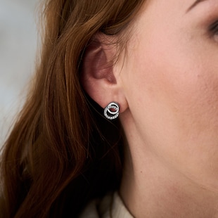 Olivia Burton Sterling Silver Classics Interlink Drop Stud Earrings