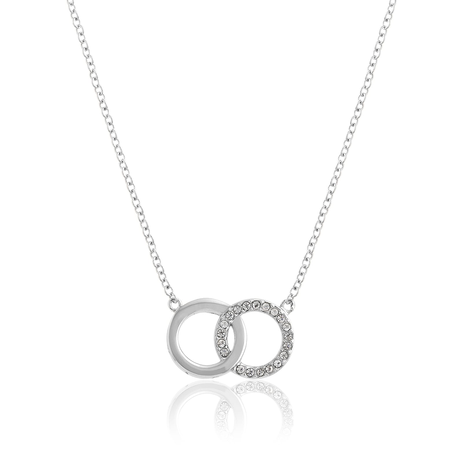 Olivia Burton Silver Coloured Classics Interlink Necklace