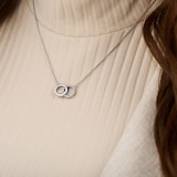 Olivia Burton Silver Coloured Classics Interlink Necklace