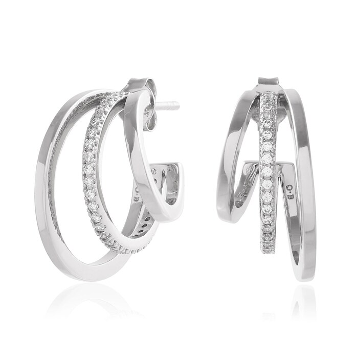 Olivia Burton Silver Coloured Classics Multi Hoop Earrings