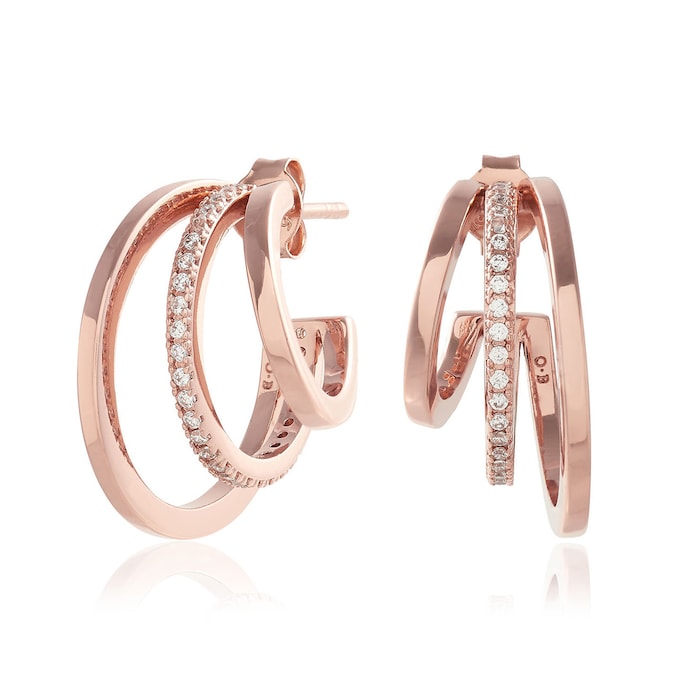 Olivia Burton Rose Gold Plated Classics Multi Hoop Earrings