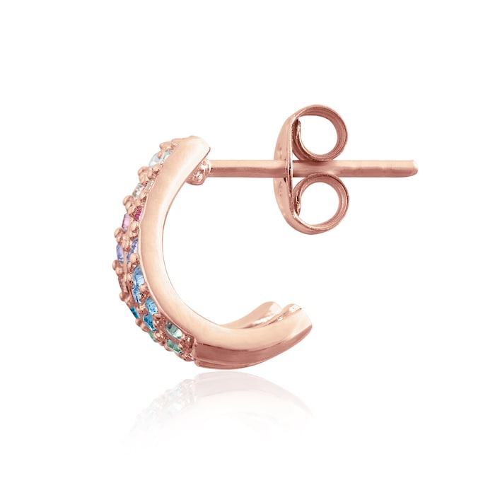 Olivia Burton Rose Gold Plated Rainbow Rainbow Claw Earrings