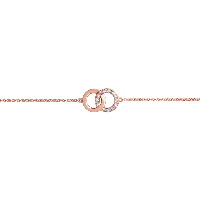 Olivia Burton Rose Gold Plated Bejewelled Classics Interlink Bracelet