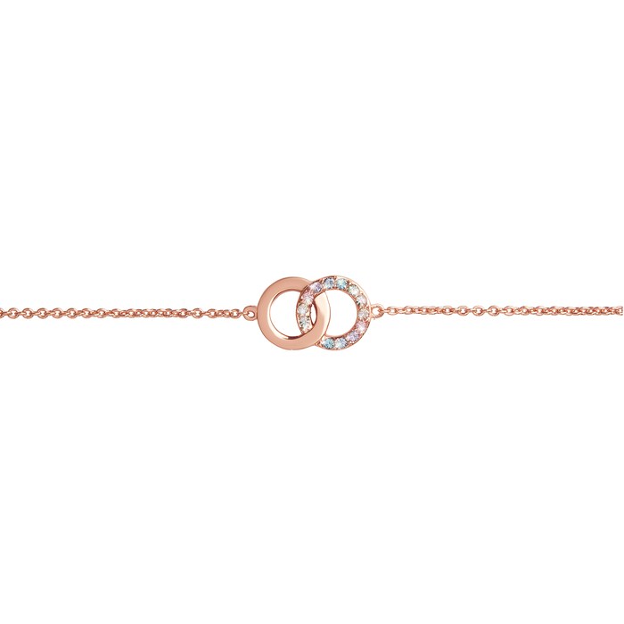 Olivia Burton Rose Gold Plated Bejewelled Classics Interlink Bracelet