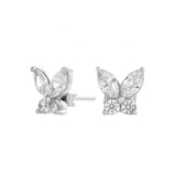 Olivia Burton Silver Coloured Sparkle Butterfly Marquise Stud Earrings