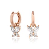 Olivia Burton Rose Gold Plated Sparkle Butterfly Marquise Earrings